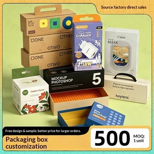 Cajas de Embalaje Personalizadas con Gancho para Electrónicos, Cajas de Regalo con Asa y Cajas Impresas con Tapa Abatible - Product Image 2