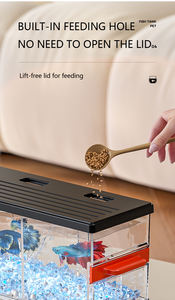 Décoration de bureau lumineuse transparente multi-grilles pour salon, nouveau modèle 2025, pour aquarium, petit aquarium tendance sur internet - Product Image 4