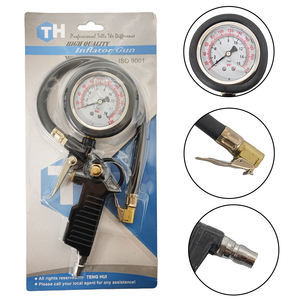 Manomètre de pression des pneus en silicone antichoc rempli d'huile, 0-230 Psi, manomètre mécanique - Product Image 2