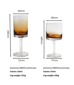 Haut de gamme français romantique droit gobelet monobloc <span class=keywords><strong>verre</strong></span> ambre dégradé couleur métal <span class=keywords><strong>verre</strong></span> à <span class=keywords><strong>vin</strong></span> pour événement fabricant de gros - Product Image 6