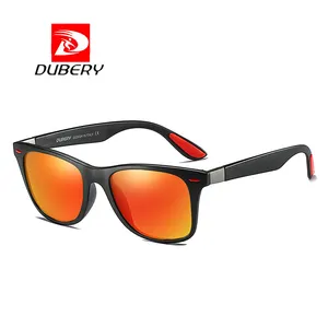 DUBERY D4195 en popüler polarize gerçek film güneş gözlüğü tasarım İtalya spor sürüş gözlükleri erkekler için
