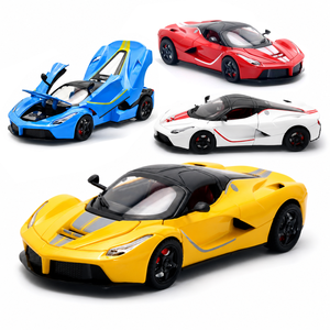 En Stock: Coche Deportivo de Juguete de Metal Fundido a Presión 1:24, Modelo Laferrari Aperta Roadster con Luz, Sonido, Función de Retroceso y Puertas que se Abren - Product Image 1