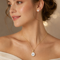 Parures de bijoux raffinés, parure de bijoux vintage, parure de mariée pour femme, colliers à chaînes tendance, colliers pendentifs, boucles d'oreilles pendantes