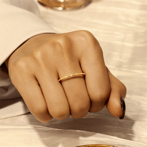 Anillos Apilables Minimalistas de Plata de Ley 925 con Circonita Cúbica para Mujer, Venta al Por Mayor CANNER - Product Image 6