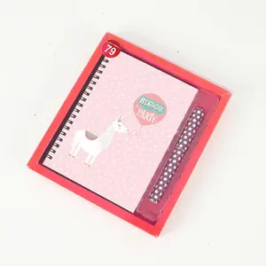 Promozionale Hardcover Alpaca Notebook Per Bambini di Cancelleria Set