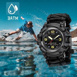 Montre multifonctionnelle pour homme, nouvelle collection, double affichage analogique-numérique, montre de survie tactique pour le sport en plein air - Product Image 5