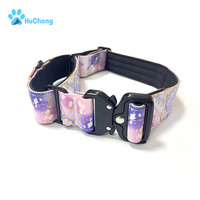 Collier de chien martingale à boucle en métal camouflage réglable à dégagement rapide personnalisé avec rembourrage en néoprène à l'intérieur