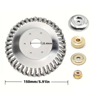 Débroussailleuse robotisée thermique 8 pouces à 38 branches <span class=keywords><strong>pour</strong></span> l'élimination du mousse, avec roue à fil d'acier <span class=keywords><strong>pour</strong></span> le jardin et le désherbage - Product Image 2
