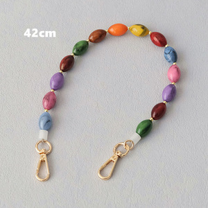 สายคล้องกระเป๋าลูกปัดอะคริลิคทันสมัย-ดีไซน์คลาสสิกทันสมัยอุปกรณ์เสริมกระเป๋าถือสีสันสดใสสำหรับผู้หญิงและผู้ชาย - Product Image 6