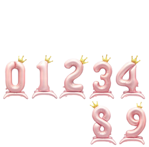 Globo de película de aluminio decoración de fiesta de cumpleaños de bebé rosa azul Digital corona de pie de <span class=keywords><strong>42</strong></span> pulgadas - Product Image 2