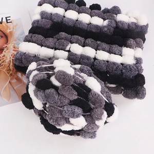 Dimuni Anti-Statique Double Fil à Tricoter Doux Boule de Mélange de Polyester Encombrant pour Tricotage à la Main et Couture Motif Teint pour Pull - Product Image 6