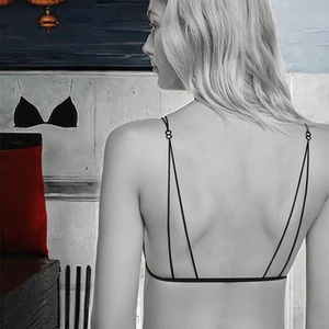 บราไร้รอยต่อสำหรับผู้หญิงวัยรุ่นเสื้อชั้นในไร้รอยต่อปรับสายสปาเก็ตตี้ได้แบบไร้สายสวยงามคัพปิดด้านหน้า - Product Image 3