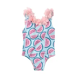 Penjualan terlaris pakaian bayi musim panas pakaian anak-anak semangka baju renang anak perempuan bayi baju renang Bikini mandi baju renang anak perempuan
