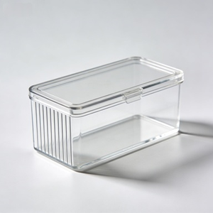 منظم تخزين مستطيل الشكل متعدد الوظائف للمنزل والمكتب، قابل للتكديس ومحمول، مصنوع من البلاستيك مع بطاقات مغناطيسية على الطراز الأمريكي - Product Image 1