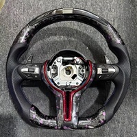 Volant de direction personnalisé en fibre de carbone LED M Performance compatible avec BMW F30 F10 F32 F10 F20 F07 F01 E46 E60 E90 M3 M4 M5