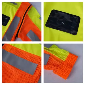 LX Factory Reflective Safety Work Jackets Hi Vis Security Safety Jackets For Men