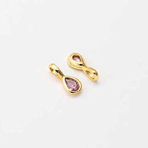 Birthstone Pendant Charms Jewelry Findings Accessories DIY Necklace Parts Gold Plated Stone Drop Components for Making Jewelry - Product Image 2