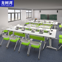 Table de conférence moderne, bureau de réunion pliable pour économiser de l'espace, mobilier de bureau scolaire, bureau d'entraînement informatique