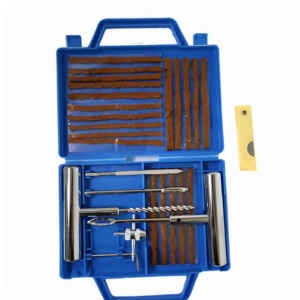 28pc Tire Repair Kit Heavy Duty , <strong>Flat</strong> Puncture Patch <strong>Tool</strong> Set, Fix Punctures and Plug <strong>Flats</strong> Patch Kit for Car, Truck, ATV, -001 - Product Image 1