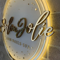 Décoration de logo personnalisée en acrylique néon pour boutique Enseignes au néon avec logo 3D à LED pour décoration de bureau Enseigne de bar de beauté