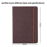 Carnet à couverture rigide en lin avec lien élastique, format A5, 100 feuilles, bloc-notes tendance et élégant, idéal comme cadeau