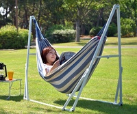 Hamac pliant 3 voies de haute qualité, hamac extérieur et intérieur avec support avec sac de transport Portable pour jardin et plage