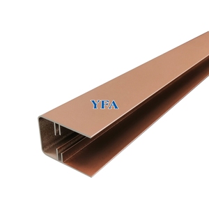 Personalizar de recubrimiento <span class=keywords><strong>en</strong></span> polvo de aleación de aluminio de la pista de persianas <span class=keywords><strong>cortinas</strong></span>, con grano de madera - Product Image 3