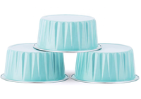 125ml jetable feuille d'aluminium cuisson tasse couvercle transparent moules à tarte pour Muffin pouding cuisson coloré jetable moules à pâtisserie PET