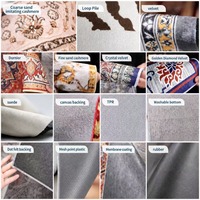 Crystal Velvet Large Floral Area Rug Printed Carpet Floor Mat for Living Room Bedroom Entryway Home Decor Wholesale Supplier B2B