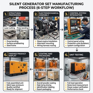 Générateur diesel industriel CumminsSDEC Yuchai Super Silent 20/50/100/500/1000kw 3 phases 230V 480V ATS démarrage électrique - Product Image 6