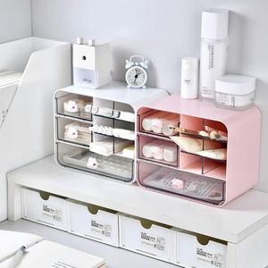 Desktop <b>Storage</b> <b>Box</b> <b>Drawer</b> Style Rectangle Multifunctional Neatening Organizer For Desk Stationery Cosmetics Pen Holder - Product Image 3