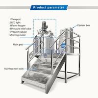 Machine de mélange et d'émulsification automatique pour crèmes et lotions cosmétiques, homogénéisateur à levage hydraulique pour lotions et shampoings