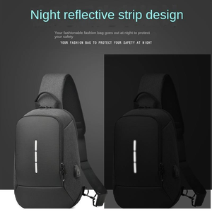 MKW5127 tas bahu dada Logo kustom pria tas selempang tahan air perjalanan luar ruangan tas dada bisnis tahan lama dengan Andel - Product Image 3