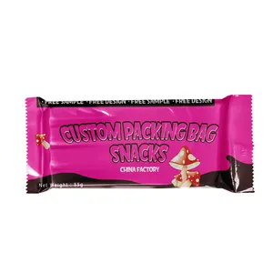 Waterproof Custom Candy Wrappers / Mushroom Chocolate Bar Packaging /plastic Mylar Bags For Chocolate Bar Packaging