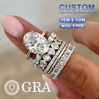 Bagues en Moissanite à Taille Fantaisie pour Femme, Bijoux en Argent 925 et Or 14K, Vente en Gros, Fabricant de Bijoux Original Chine