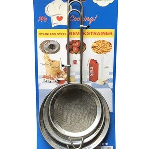 Ensemble d'égouttoirs en maille d'acier inoxydable avec poignées, plusieurs tailles, pour la cuisine et le drainage - Product Image 5