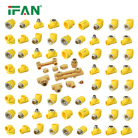 Raccords IFAN sans soudure ASTM F2389 PPR 20-125MM Matériaux de plomberie PN25 Coude à emboîtement en T pour alimentation en eau Raccords PPR