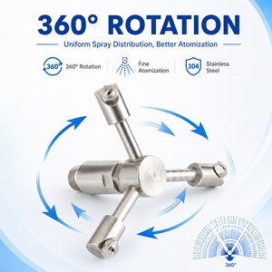 Nouvelle buse de nettoyage industrielle haute pression à grand débit rotative pour lavage de voitures et pulvérisation de poussière en métal - Product Image 4