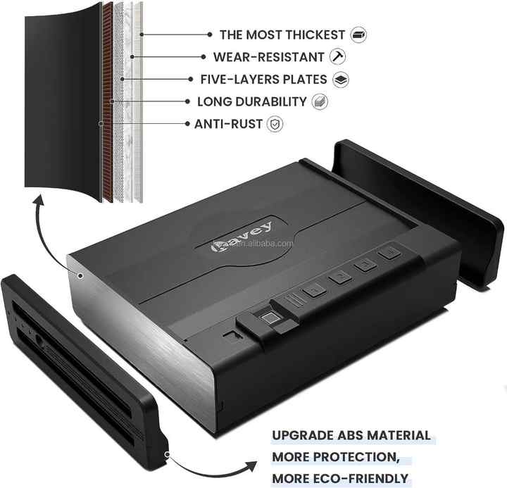 Biometric Fingerprint Protection Gun Safe Small Exquisite Quick Access Safe for Home Office