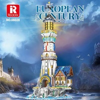 Reobrix MOC City Castillo Medieval Casa en el Árbol, Modelo de Ladrillos de Plástico para Ensamblar, Bloques de Construcción para Niños, Juego de Juguetes