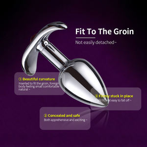 Металлическая анальная пробка-тренажер для мужчин и женщин из нержавеющей стали, для использования на улице, для пар, взрослых игрушек, анальный мастурбатор - Product Image 2