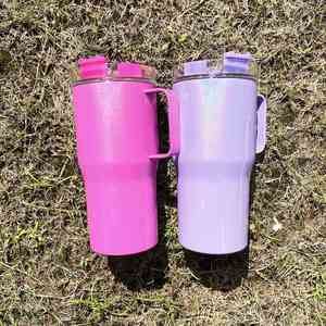 Gobelet isotherme scintillant pour enfants, 20 oz, avec poignée, pour sublimation, effet holographique - Product Image 4