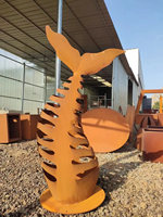 Décoration extérieure sculpture en métal rouillé en acier corten art de jardin en métal rouillé art de jardin oeuvre publique abstraite en acier corten