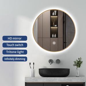 <span class=keywords><strong>Espejo</strong></span> de <span class=keywords><strong>baño</strong></span> inteligente Led de montaje en pared <span class=keywords><strong>redondo</strong></span> moderno, <span class=keywords><strong>espejo</strong></span> de atenuación iluminado con pantalla táctil de <span class=keywords><strong>80</strong></span> <span class=keywords><strong>cm</strong></span> - Product Image 6