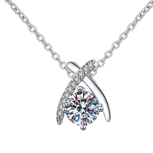 SGARIT Jewellery Real 9k 10k 14k 18k 24k Gold 2ct Custom moissanite Necklaces Jewelry