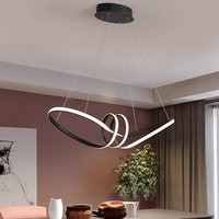 Lustre LED Nordique Moderne, Luminaire Simple et Luxueux pour Bar, Suspension Créative Unique pour Salle à Manger, Nouveau Design Personnalisé