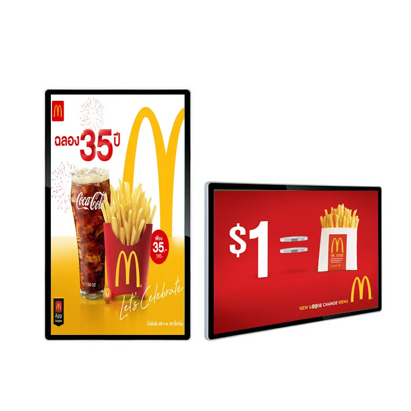 Big Discount Wall Mount Android Digital Signage Menu Smart LCD TV Display Board Indoor Ad Screen for Advertising Display