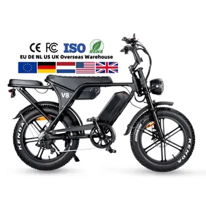 Elektrische fette Reifen Fahrrad hydraulische Bremse E-Bikes Ouxi V8 fette Reifen elektrische Stadt Fahrrad Vintage Design Fatbike in der EU