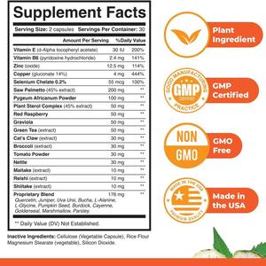 Gergaji merek independen Palmetto <span class=keywords><strong>phytosterol</strong></span> kapsul seng suplemen kesehatan prostat aman untuk semua orang wanita hamil bubuk - Product Image 3