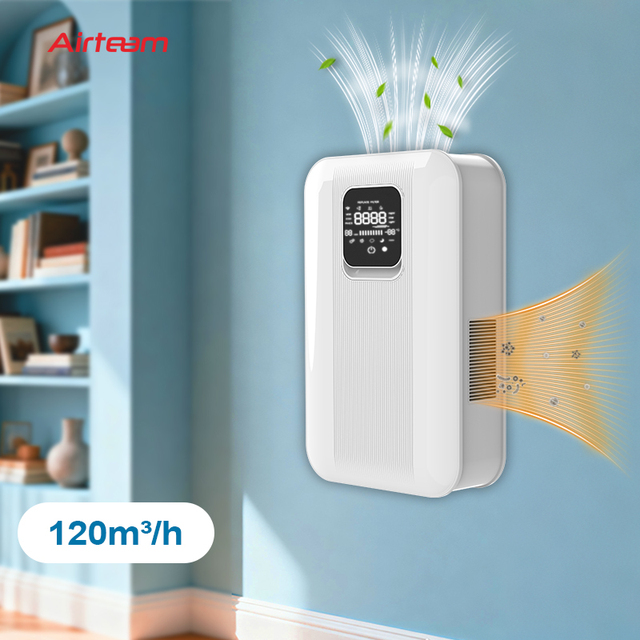 Smart Energy Recovery Positive Pressure Fresh Air Ventilation System with Hepa Filters